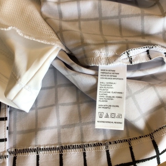 IZOD Women's Black & White Check Print Golf Swing Flex Skort with Pockets Size 2 - Picture 7 of 8